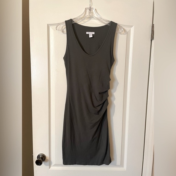 Athleta Della Tank Ruched Waist Dress Tuscan Olive Green Size S Stretch Casual - Picture 9 of 11